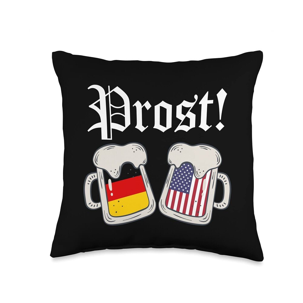 1303 Prost Oktoberfest Beer German American Throw Pillow
